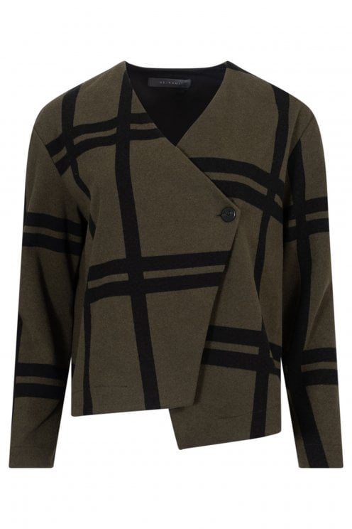 Asymmetric Jacket Maxicheck