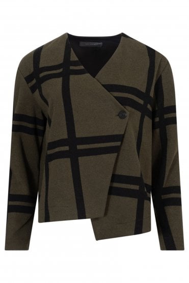 Asymmetric Jacket Maxicheck