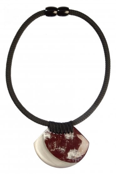Avani Necklace Silver/burgandy