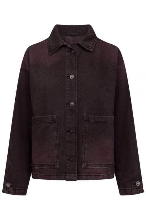 Avelin True Soft Denim Jacket Burgundy