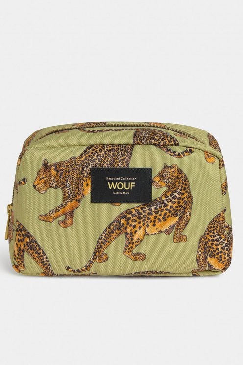 Avo Leopard Toiletry Bag Avocado