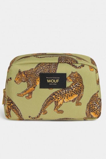 Avo Leopard Toiletry Bag Avocado