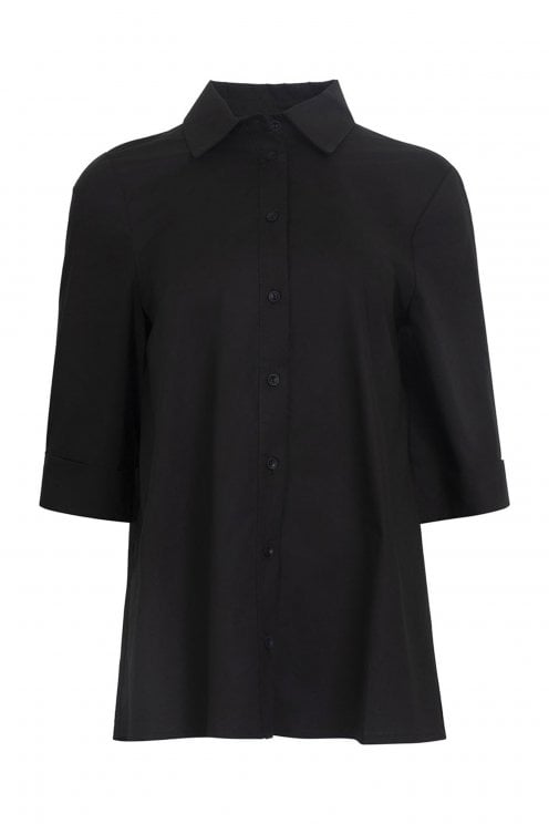 Back Pleat Shirt Black