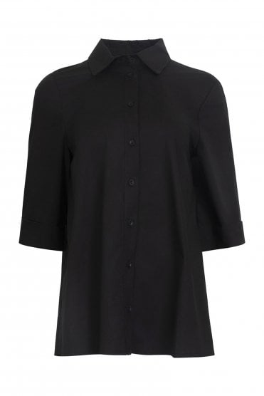 Back Pleat Shirt Black