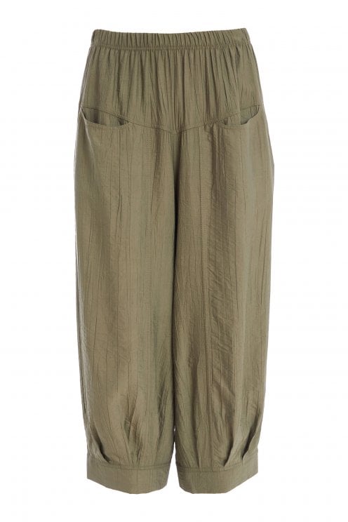 Balloon Shape Cuff Trouser Army