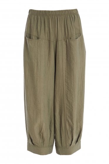 Balloon Shape Cuff Trouser Army