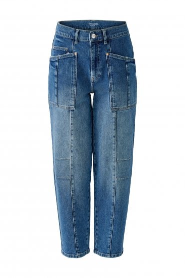 Barrel Leg Jeans Blue
