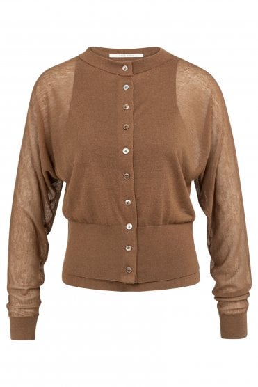 Batwing Cardigan With Matching Top Partridge Brown