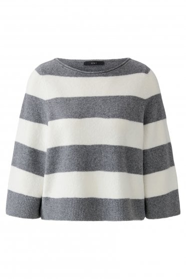 Bi Colour Pullover Grey/white