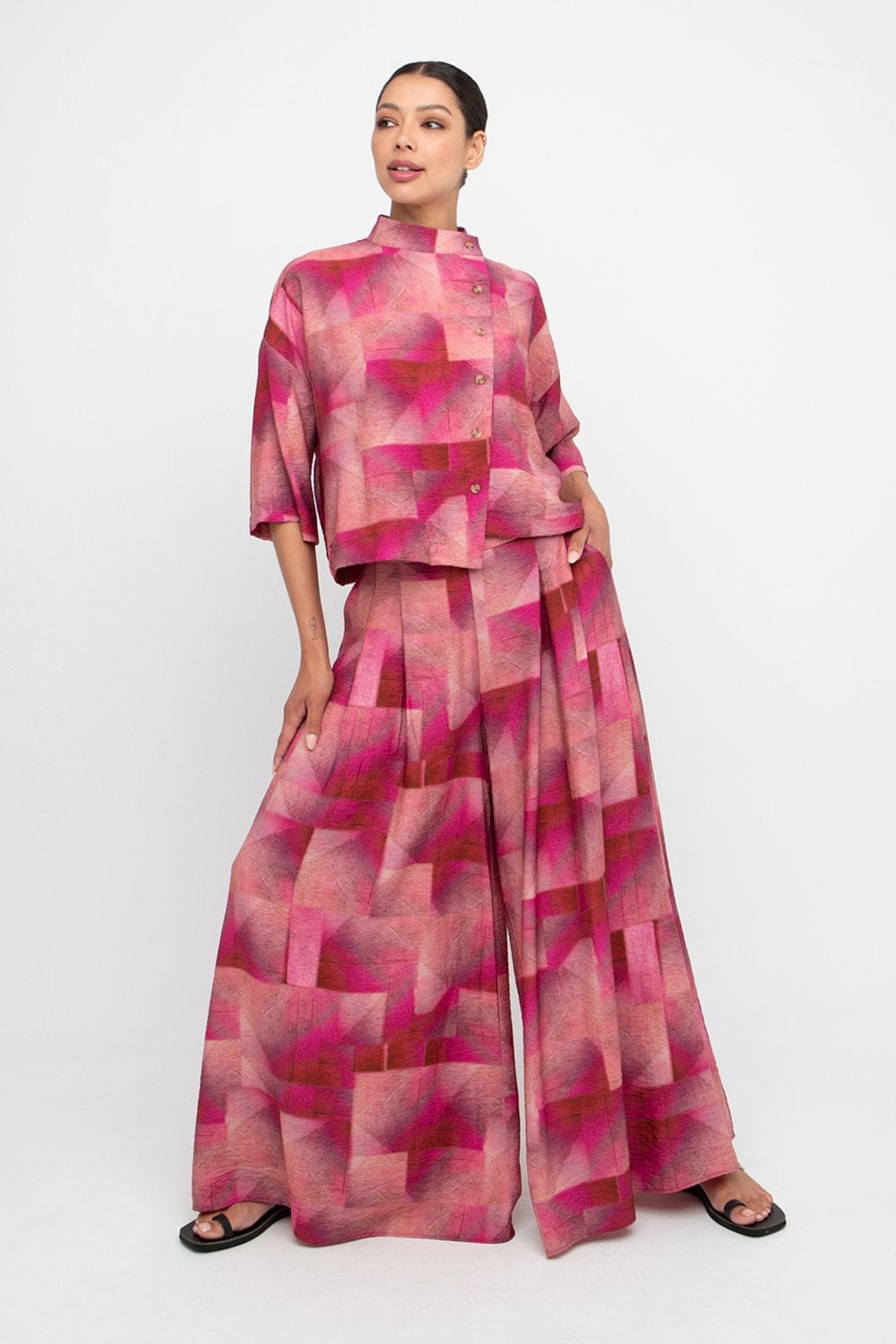 Ozai N Ku Block Shaded Wide Leg Pants Reflection - Clothing from Berlin ...