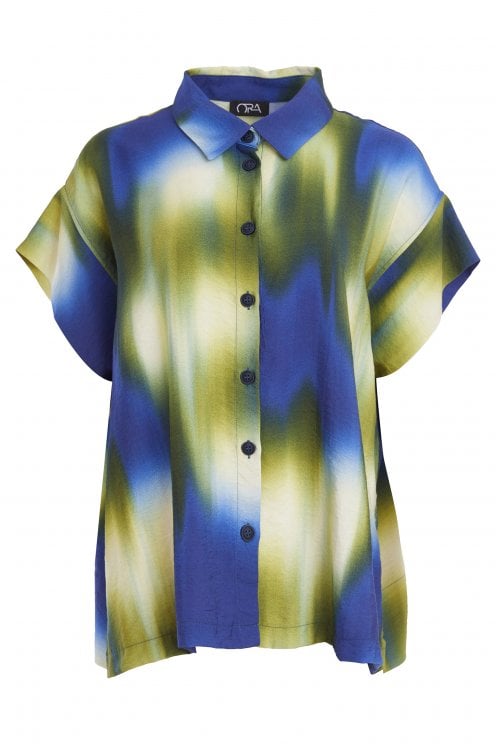 Blurred Print Shirt Locline