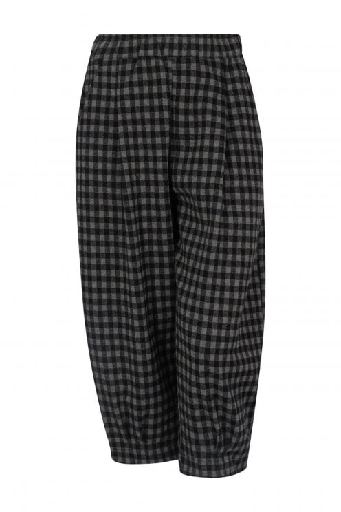 Bold Check Balloon Pants Grigio