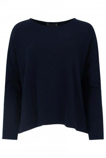 Boxy Soft Knit Pullover Oceano