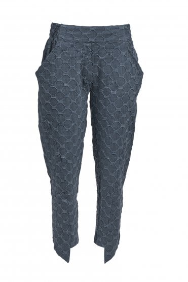 Bubble Straight Leg Pants Blue