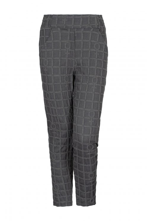 Bubble Straight Leg Pants Grey
