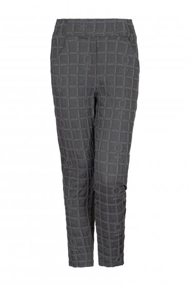 Bubble Straight Leg Pants Grey