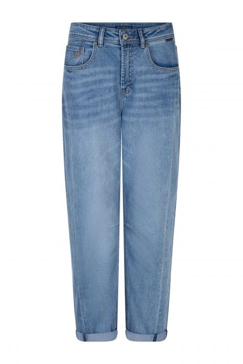 Caitlina Side Patch Jeans Mid Stone