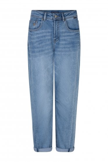 Caitlina Side Patch Jeans Mid Stone