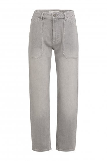 Cargo Jeans Mid Grey Denim