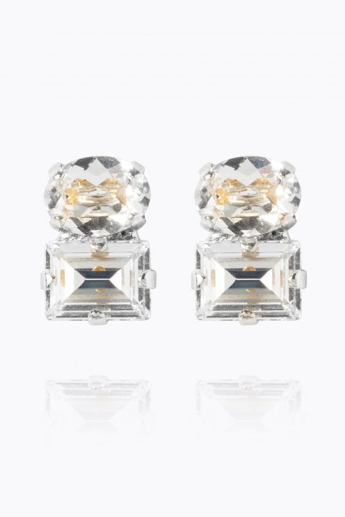 Cleo Earrings Rhodium/crystal