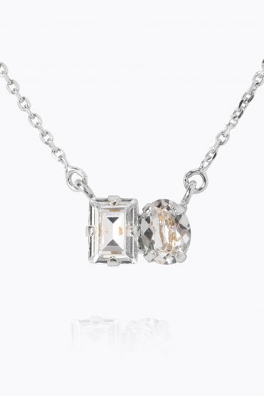 Cleo Necklace Rhodium/crystal