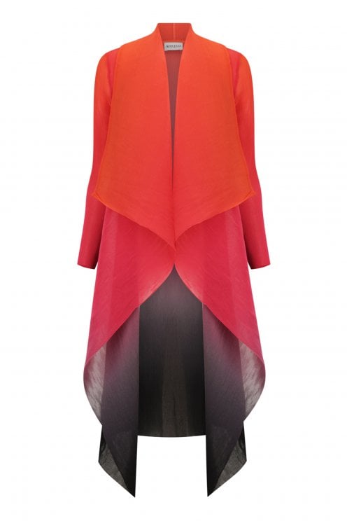 Collare Coat Tangerine Pink Glow
