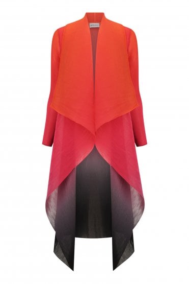 Collare Coat Tangerine Pink Glow