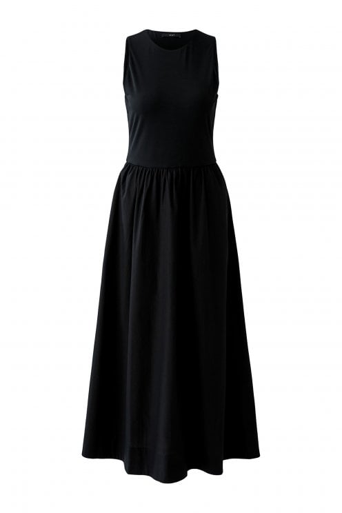 Combo Fabric Maxi Dress Black