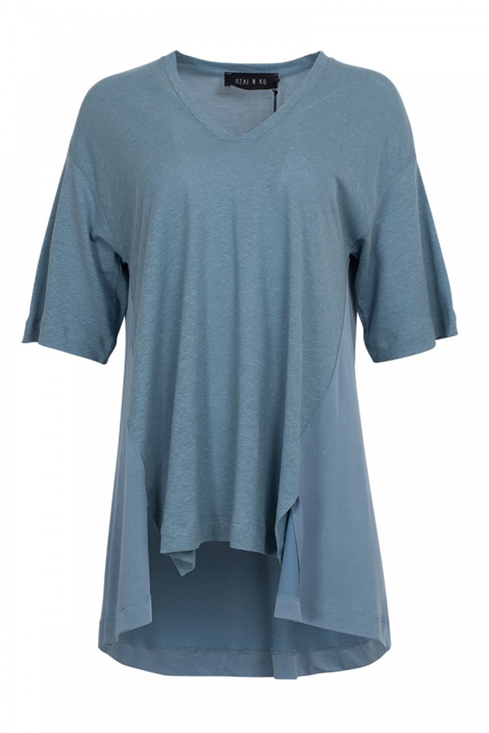 Ozai N Ku Combo Fabric Top Azure - Clothing from Berlin Clothing Ltd UK