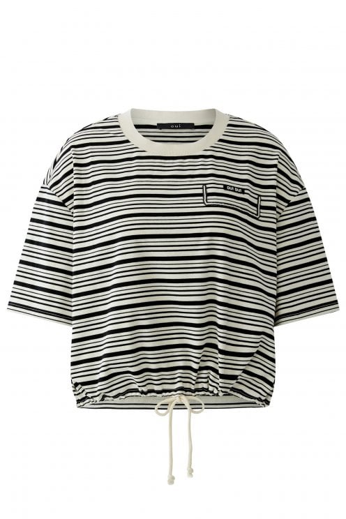 Cool Drawstring Tee Off White/black