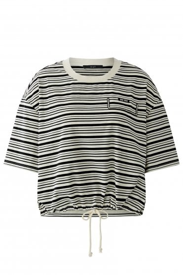 Cool Drawstring Tee Off White/black