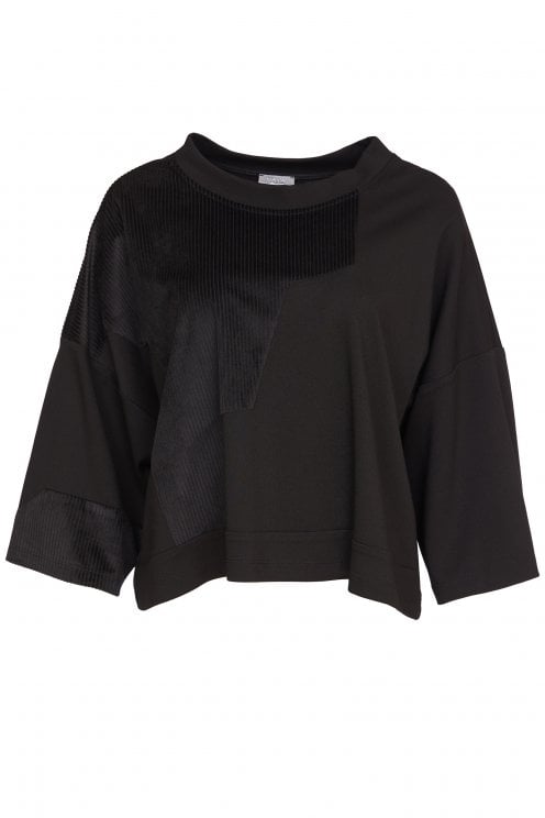 Cord Zig Zag Panel Top Black