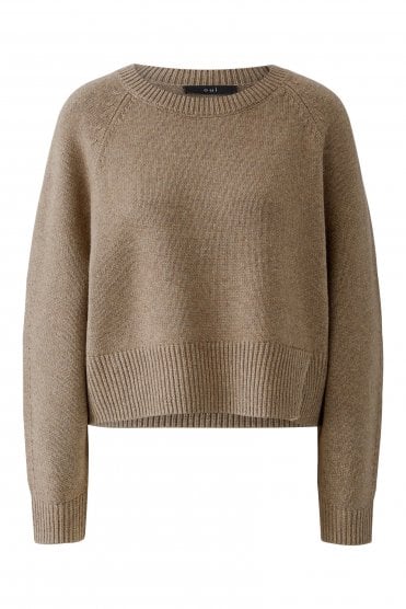 Cosy Knit Pullover Taupe Melange