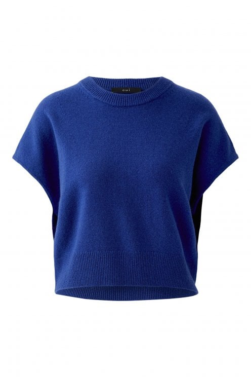 Cosy Sleeveless Pullover Royal Blue