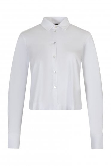 Cotton Blend Shirt White