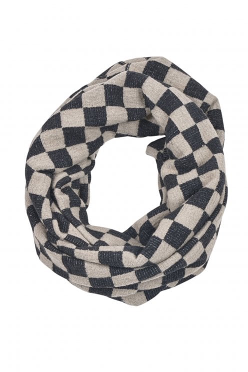 Crincle Loop Scarf Check