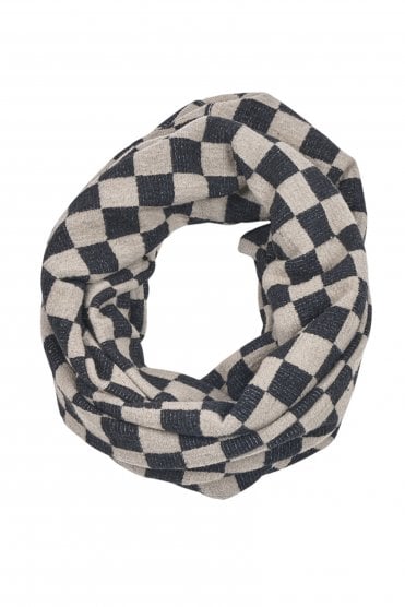 Crincle Loop Scarf Check