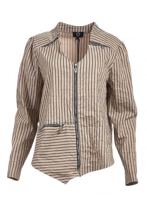 Crinkle Short Jacket Sand