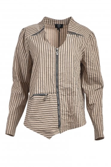 Crinkle Short Jacket Sand