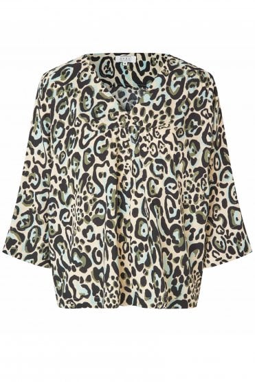 Dementra Top Deep Lichen Green