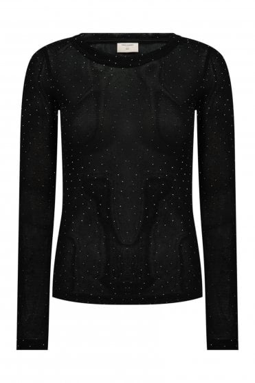 Donna Mesh Tee Black