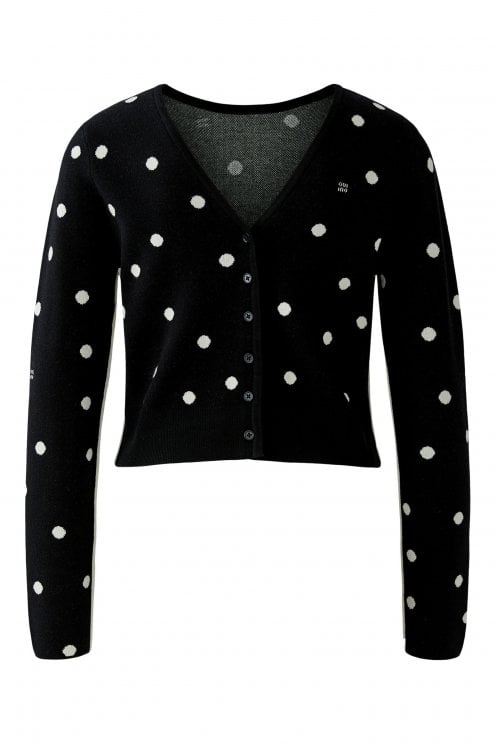 Dot Cardigan Black/off White