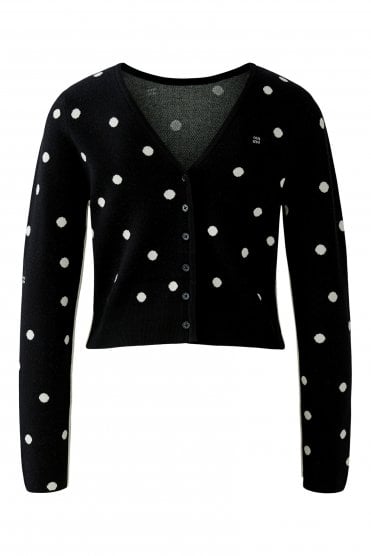 Dot Cardigan Black/off White