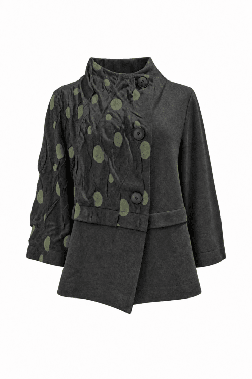 Dot Detail Jacket Grey/green