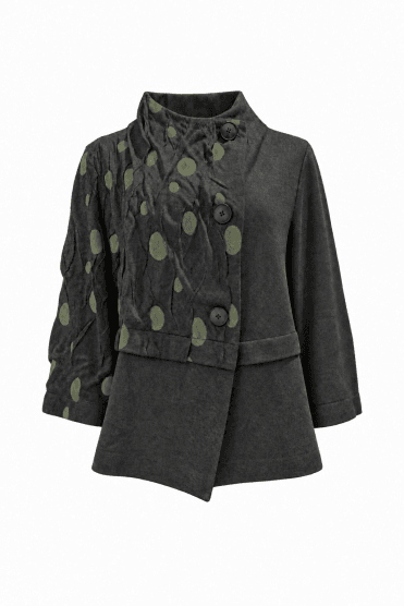 Dot Detail Jacket Grey/green