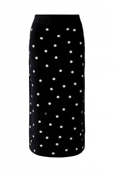 Dot Skirt Black/off White