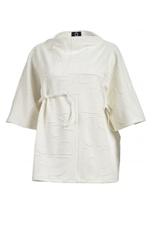 Double Top With Ruched Detail Off White