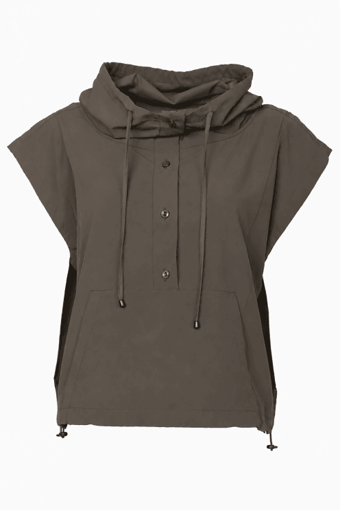 Drawstring Hemline Top Thyme