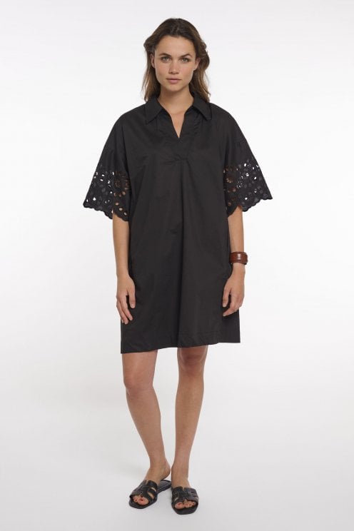 Dress With Sleeve Detail Black