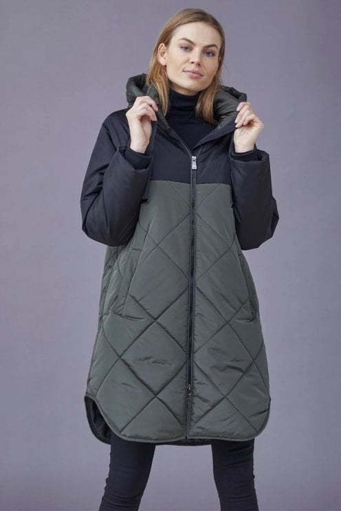 Eila Coat Black/Olive